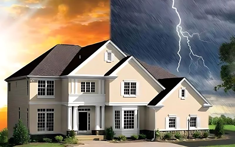 Lớp sơn giúp bảo bệ ngôi nhà khỏi tác động thời tiết