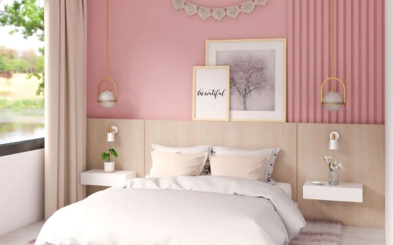Gam màu hồng ngọt ngào cho phòng ngủ