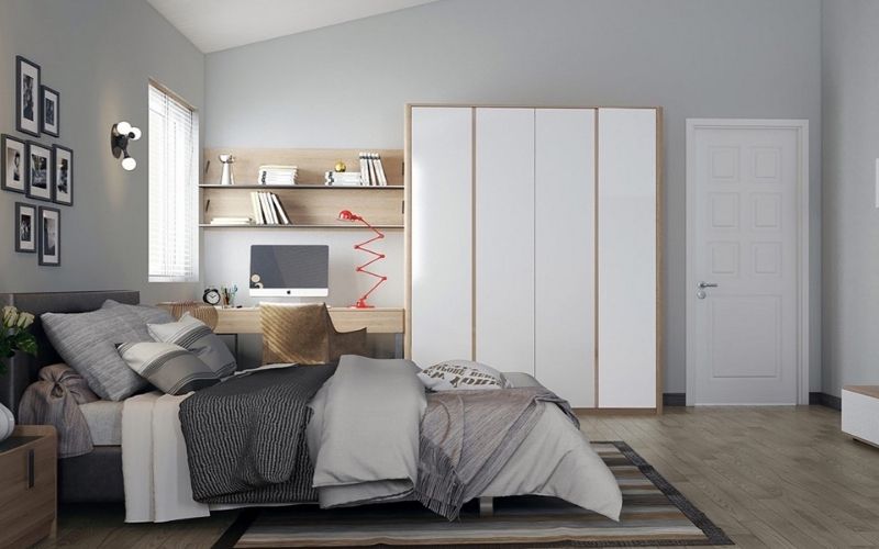 Gam màu sáng cho phòng ngủ rộng hơn