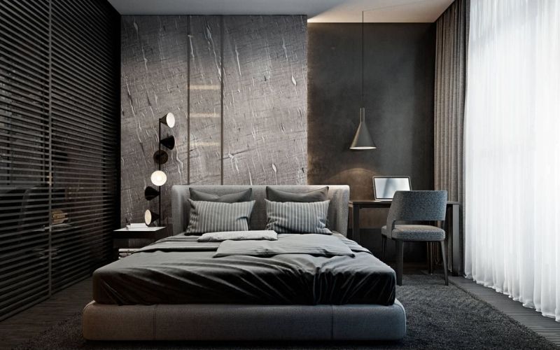 Sơn phòng ngủ màu đen huyền bí