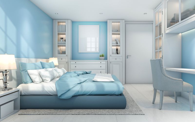 Gợi ý mẫu sơn phòng ngủ cho người mệnh Thủy