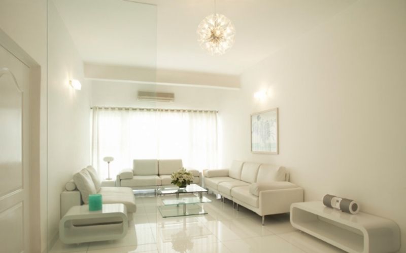 Màu sơn trắng kem ấm áp cho không gian