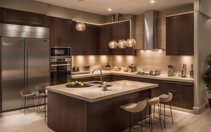 Nhà bếp tinh tế và thanh lịch hơn với sắc nâu đất