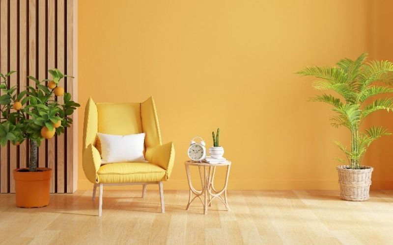 Sơn nhà màu vàng ấn tượng và hiện đại