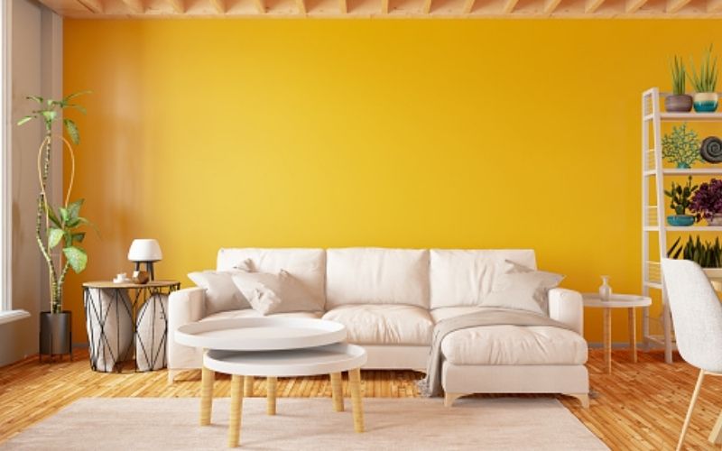 Sơn màu vàng để gia đình thêm gắn kết