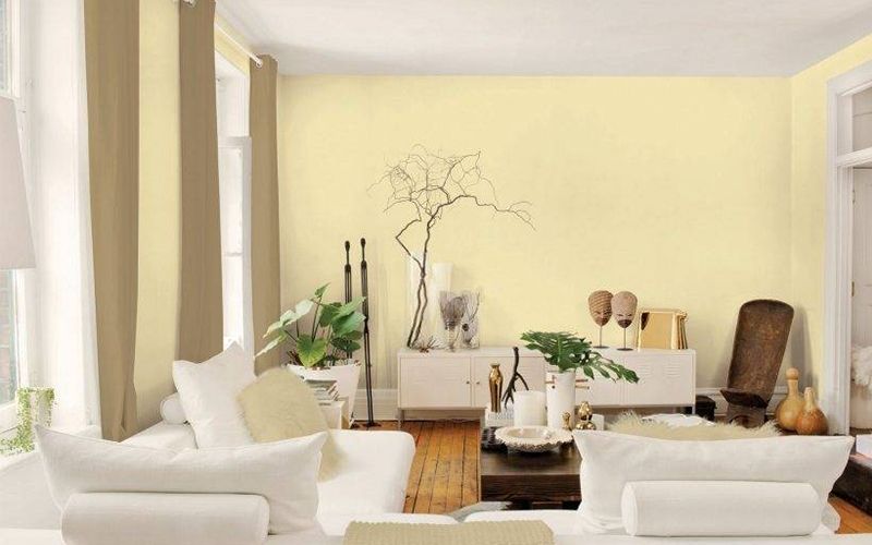Sơn nhà màu vàng kem nhẹ nhàng và ấm áp cho không gian sống